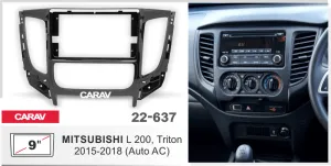 ���������� ����� Mitsubishi L 200, Triton 2015-2018  � ��������  9* 22-637