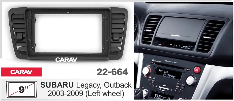 ���������� ����� Subaru Legacy, Outback 2003-09 9* 22-664